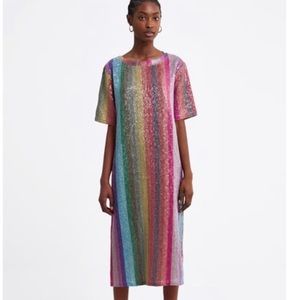 ZARA Sequined Midi